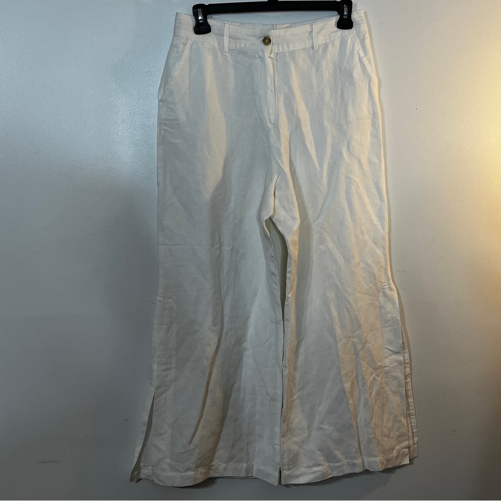 Boston Proper White Wide Leg Pants - Picture 2 of 8